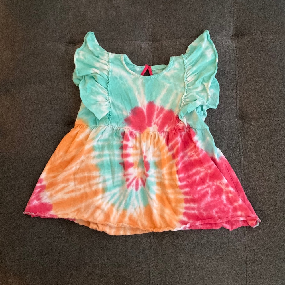 EUC Burt's Bees Kids Tied Dye Short Sleeve Shirt Size 5T